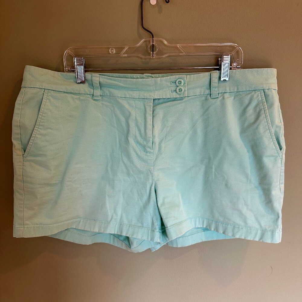 Vineyard Vines Women's Mint Green Shorts Size 16 Cotton/Spandex Preppy Casual